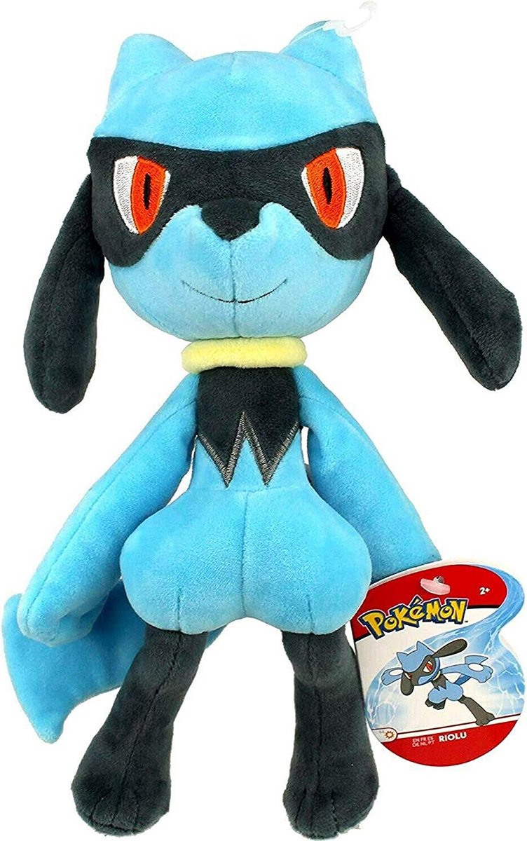 Riolu – Pokémon Pluche Knuffel 20 cm {Pokemon Plush Toy | Speelgoed Knuffeldier Knuffelpop voor kinderen jongens meisjes | Charizard, Bulbasaur, Charmander, Squirtle, Pikachu, Eevee}